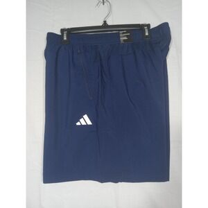 Adidas Aeroready Training Shorts Men Large Blue‎ Zipper Pockets